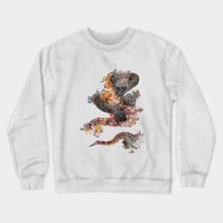 Angry Snake art Crewneck Sweatshirt